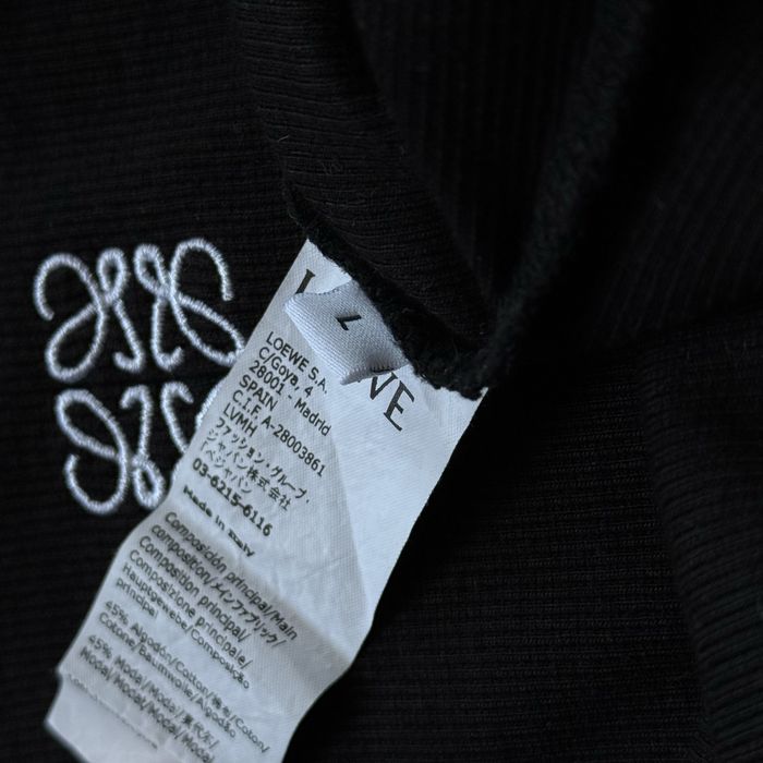 Жіноча чорна преміум майка топ в рубчик Loewe оригінал розмір M/L