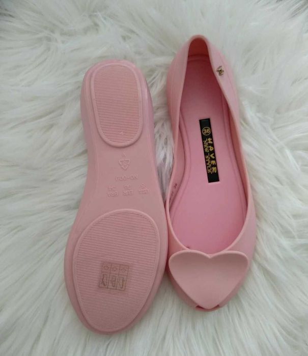 Meliski  gumowe balerinki z sercem Haver r.36