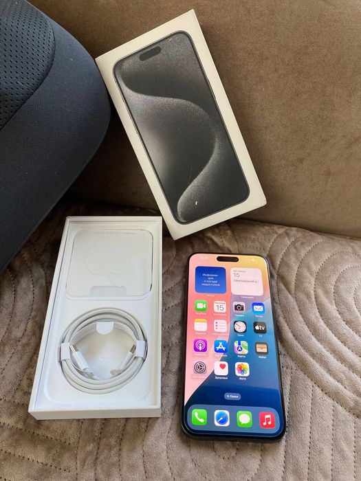 100% АКБ iPhone 15 Pro Max 512Gb