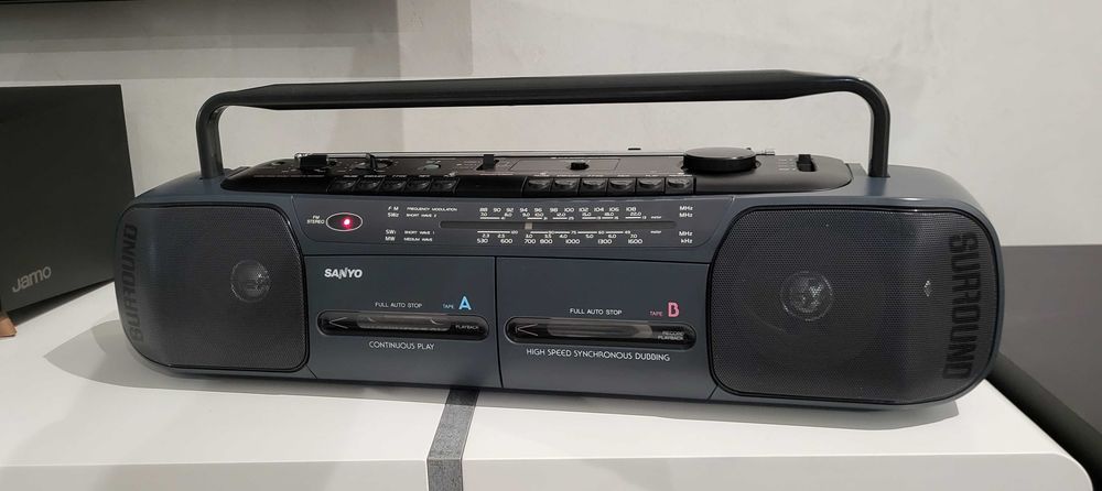 SANYO japoński boombox dwukasetowy z Pewexu - 1989r