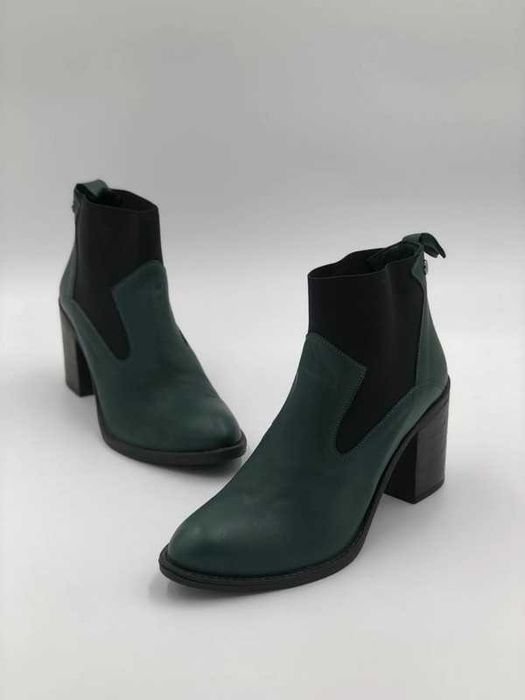 Buty Damskie Closet by Lo Zielone ze Skóry Naturalnej Rozmiar 39