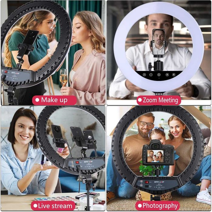 Luz de Estudio XL - 21" Ring Light com Tripé e Comando