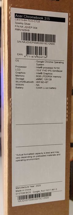 Laptop Acer Chromebook 2025