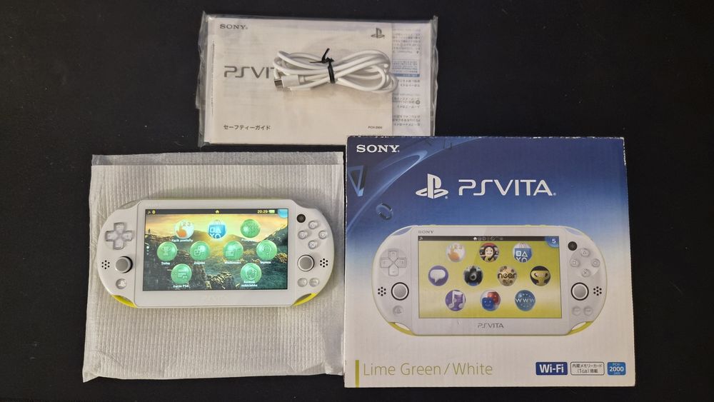 PS Vita Slim PCH-2000 Lime Green/White | Japońska | Idealny Stan