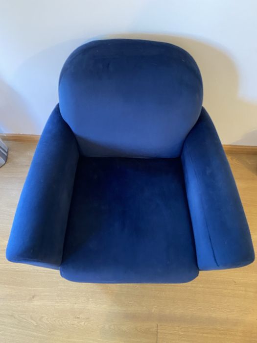 Poltrona antiga azul marinho