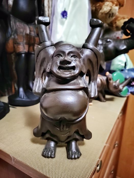 Статуэтка Будда, Хоттэй эбеновое дерево, 25 см