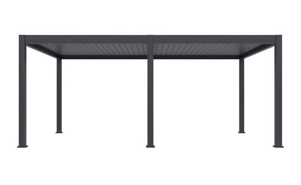 Pergola elektryczna tarasowa 4x6 DELUXE PRO AUTOMATIC z oświetleniem LED, Anthracite - Gutroof