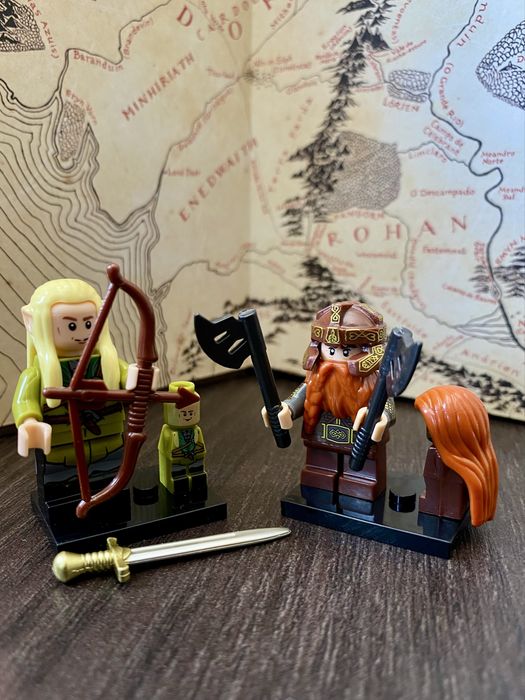 Set Completo Sociedade do Anel + Gollum com o Um Anel (Blocos de Montar Compatíveis com Lego)