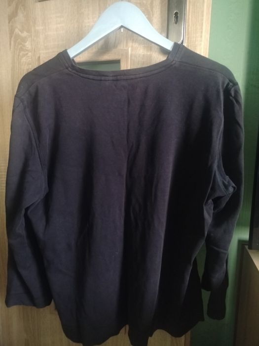 Bluzka famska czarna bawełna d)ugi rękaw nadruk cekiny L XL