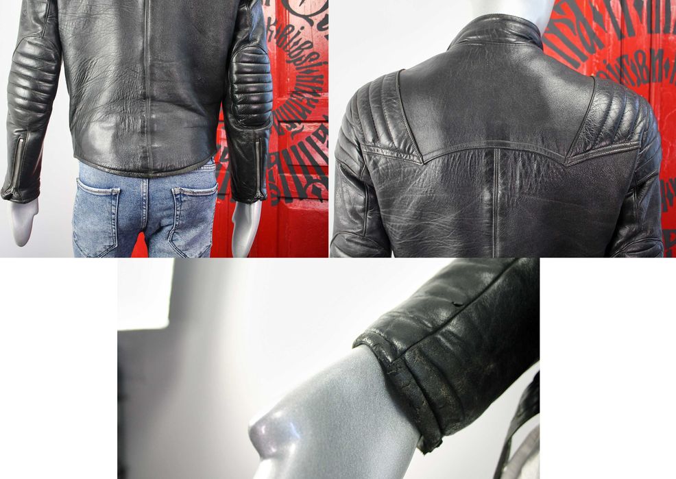 Винтажная кожаная мужская куртка косуха 60-70х мотокуртка hestru