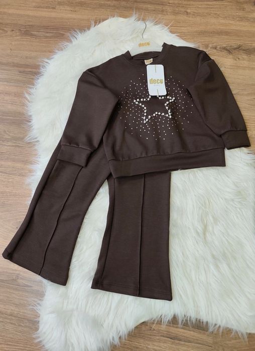 Komplet dresowy dziewczęcy Dece (bluza + spodnie dzwony) gwiazda, roz. 92cm
