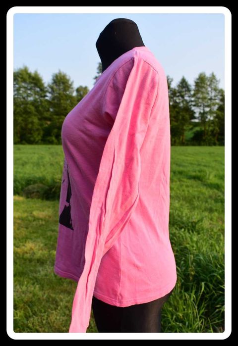 Różowa bluzka Gildan 40 L - 42 XL longsleeve