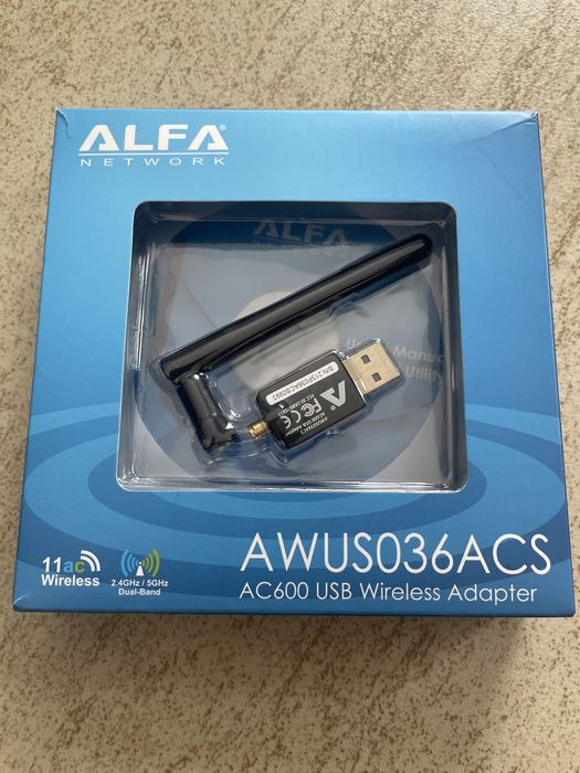 Karta sieciowa ALFA AWUS036ACS AC600 WI-FI ADAPTER 18dBi