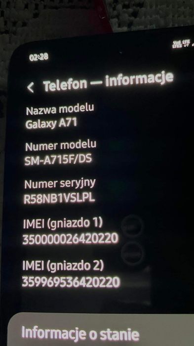 Samsung galaxy a71 128g/6g ram