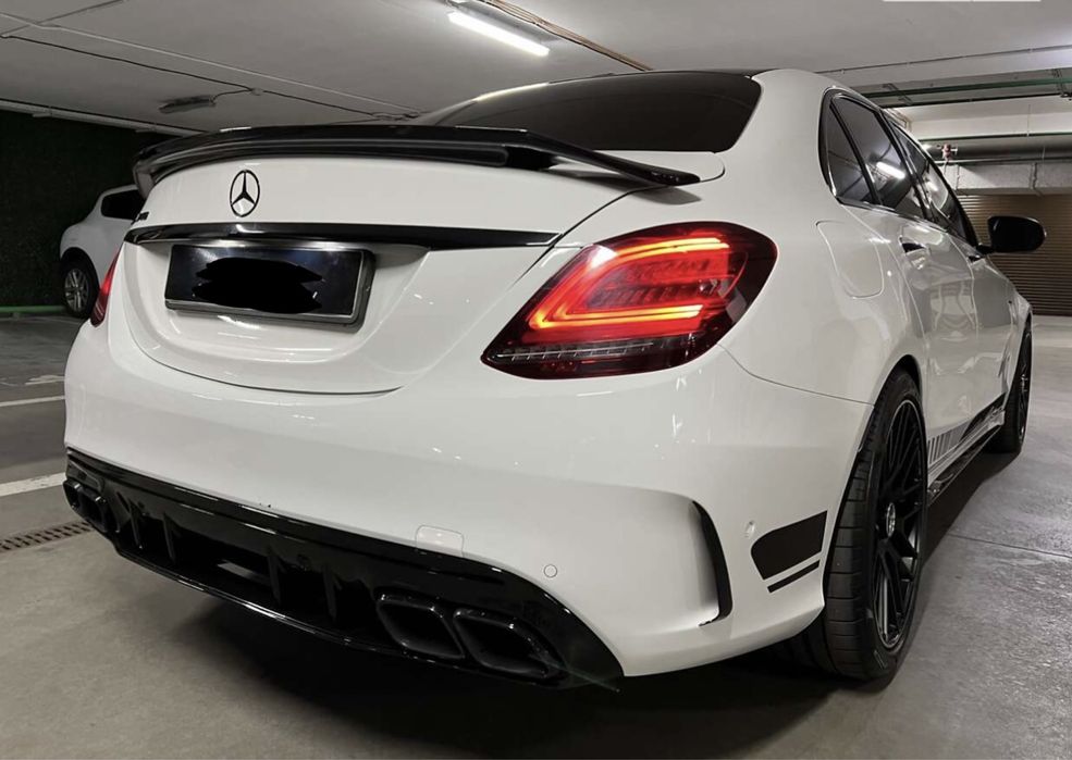 Диффузор бампера задний насадки Mercedes benz W205 C class C63 AMG
