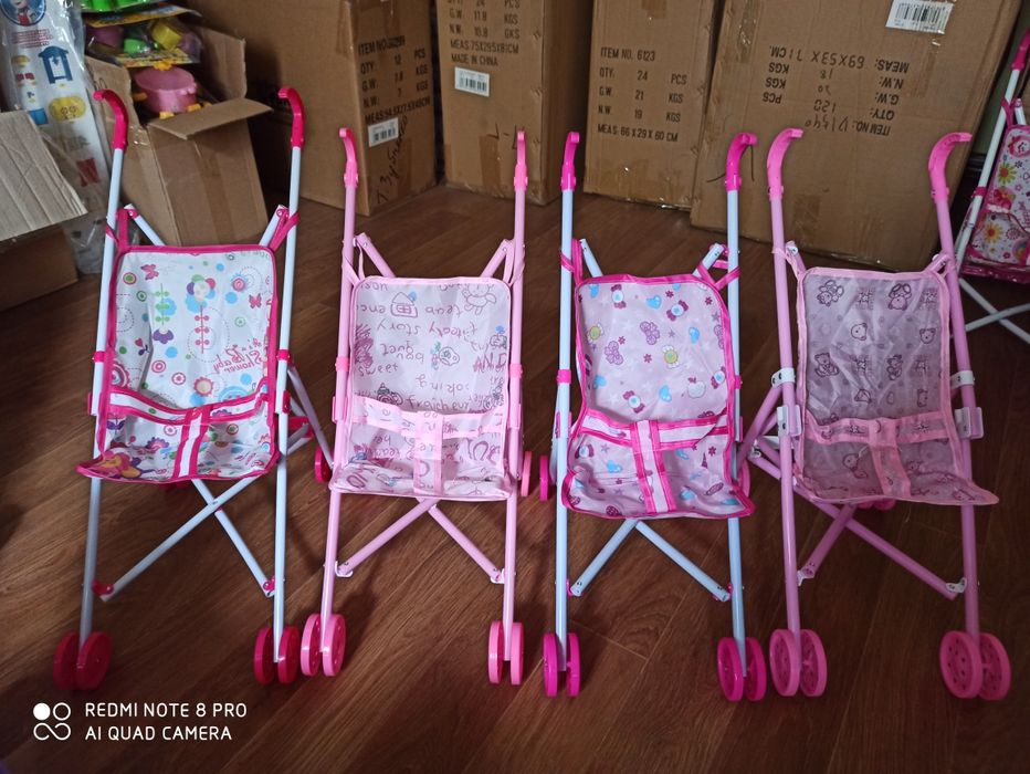 Дитячий візочок коляска дитяча для ляльки пупса тростина трость