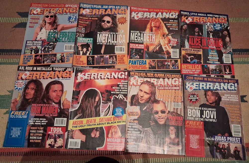 Revistas Kerrang anos 90
