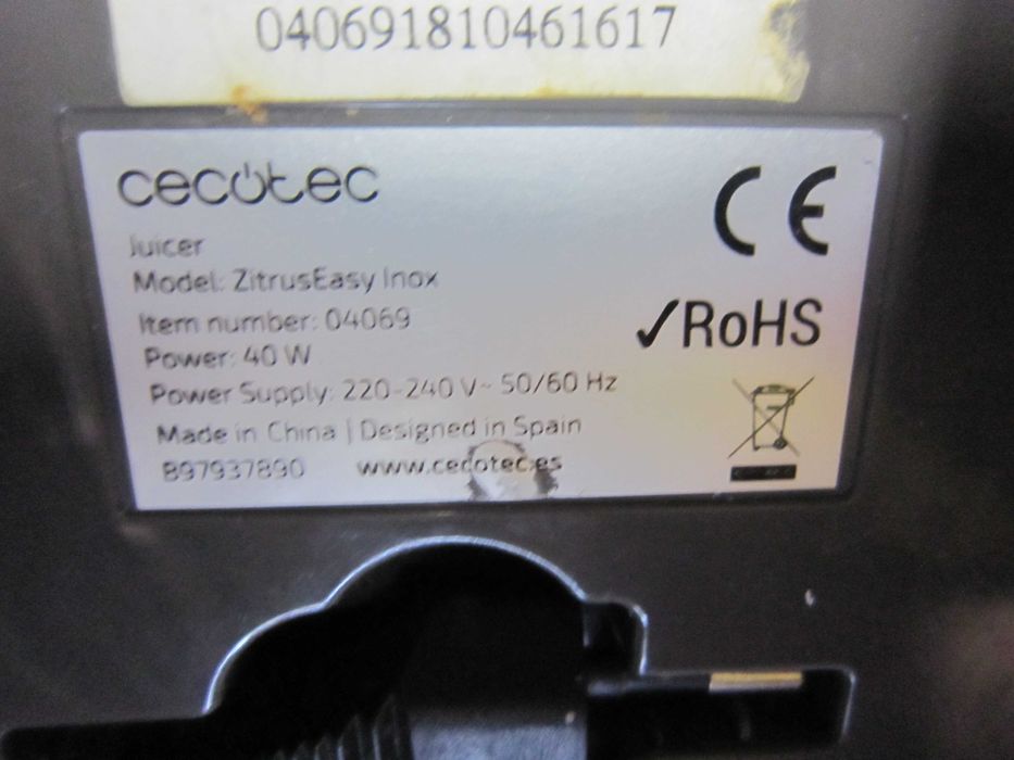 Espremedor Elétrico de Cítricos CECOTEC