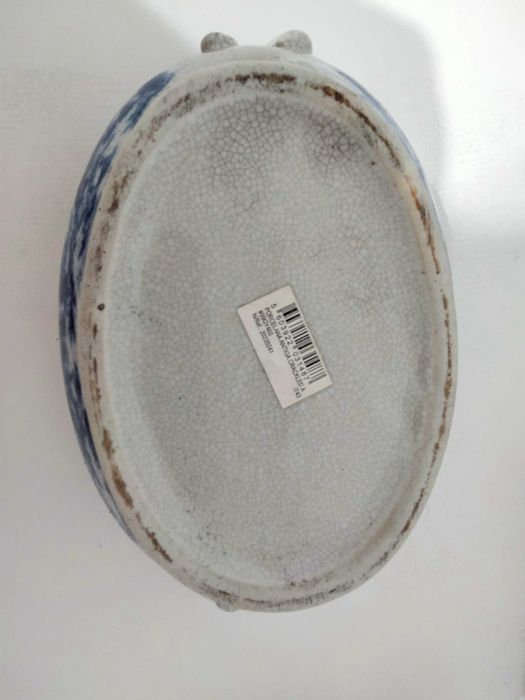Terrina antiga em porcelana Crackled