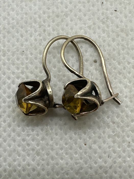 Серьги серебро 875 сережки срібло 875