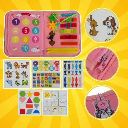 Książeczka Sensoryczna manipulacyjna Edukacyjna Tablica Montessori