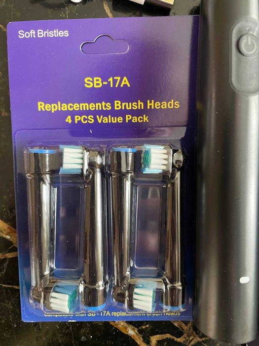 Електрична обертальна зубна щітка Deep clean з комплектом насадок