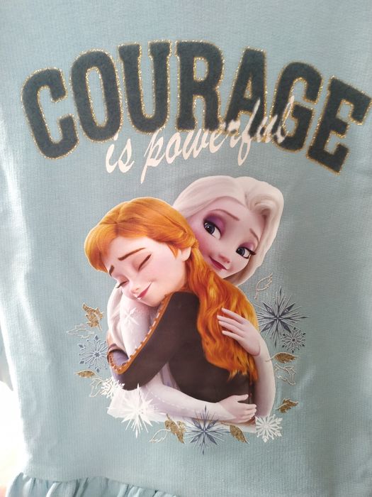 Conjunto de vestido da Frozen com leggings azuis da H&M