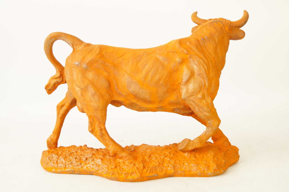 Masywna żeliwna figura BYK z wall street corrida dekoracja retro