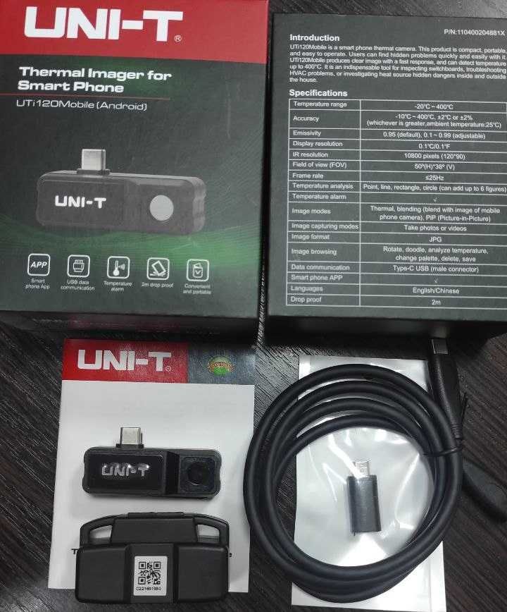 Тепловізор UNI-T UTi120 Mobile for Android, USB C: 10 000 грн ...