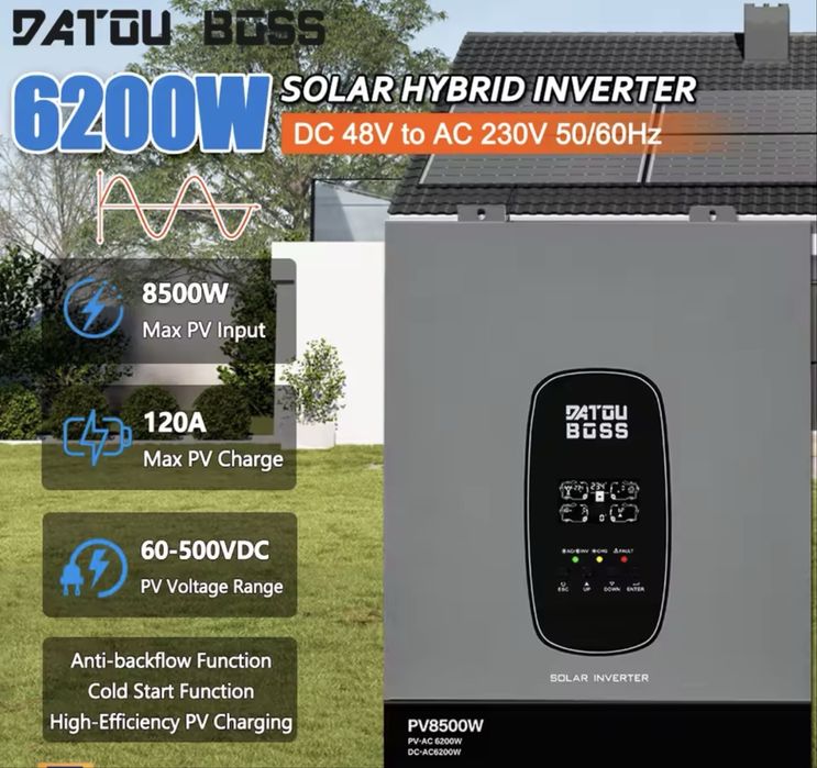 Гибридный солнечный инвертор DATOUBOSS 6200W, 48В  8500W солнечного поля