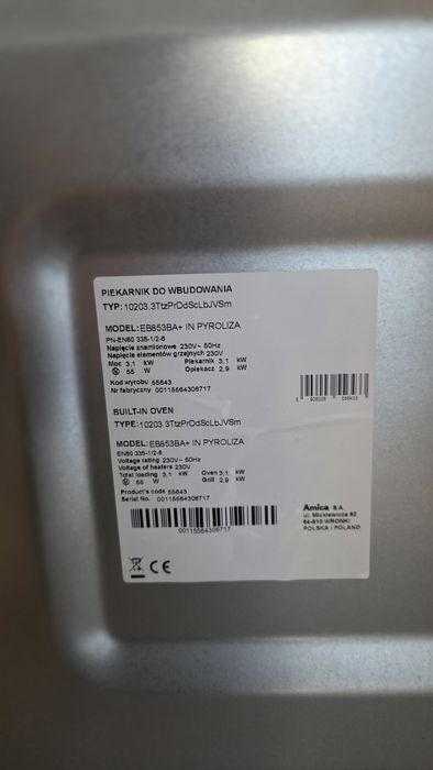 Piekarnik z teleskopami