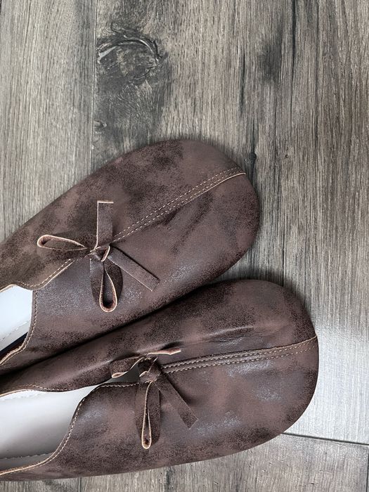 Mary Jane szerokie okrągłe noski mokasyny r.41 wkl.26,5cm barefoot