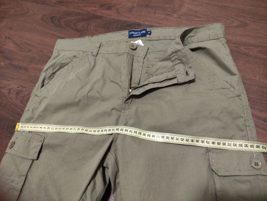 Шорти карго хакі р.38 XL пояс 96см