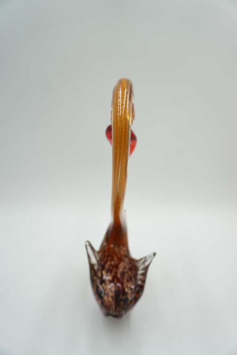 SZKŁO styl murano figurka piękny łabędz