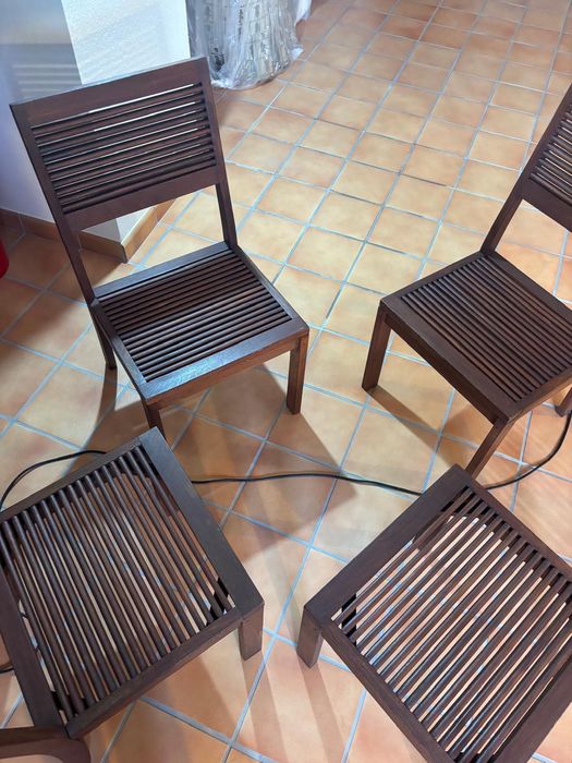 Conjunto de 4 cadeiras de jardim