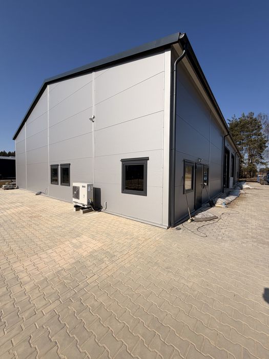 Nowa hala magazynowo-produkcyjna około 550m2,Kieźliny, plac w cenie