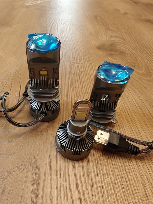 Rayton S5 Pro H4 120w. Світлодіодні міні лінзи мини линзы. Комплект