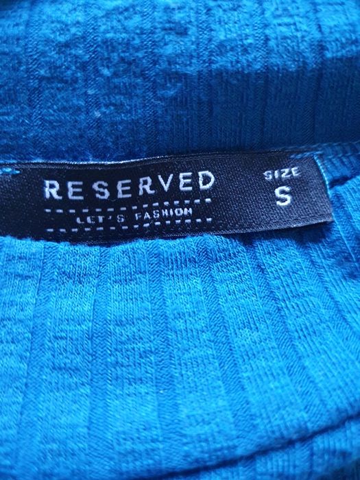 Golf ma krótki rekaw sweterek Reserved turkusowy S