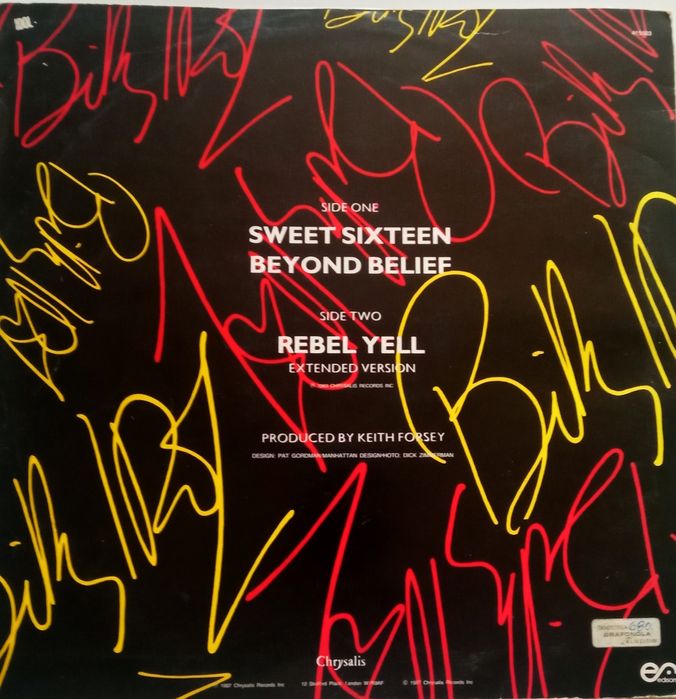 Vinil Maxi Billy Idol - Sweet Sixteen