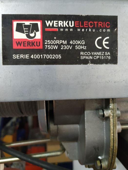 Talha de Cabo 200/400 kg. Werku Electric.