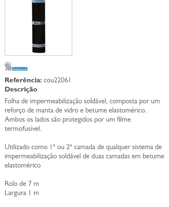 Membrana de impermeabilização 7X1