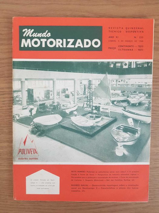Revista Mundo Motorizado Nº250 (Ano:1968)