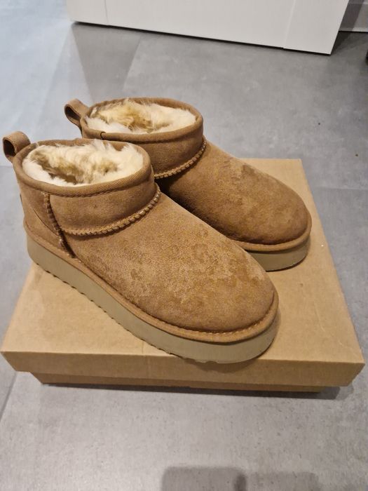 Botki brązowe z futerkiem UGG