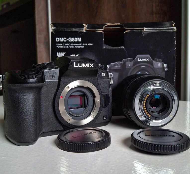 Panasonic Lumix G80 + 12–60mm + akcesoria