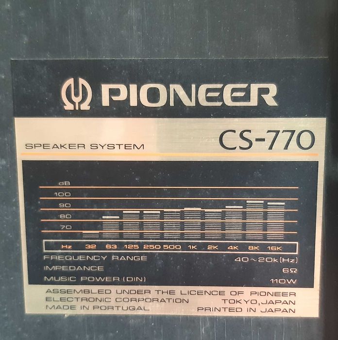 Retro Antigas Par Colunas Pioneer CS-770 3 Vias 110W 6ohm Funcionais