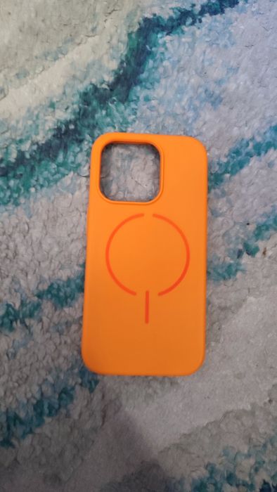 Capa magsafe iPhone 15 PRO laranja