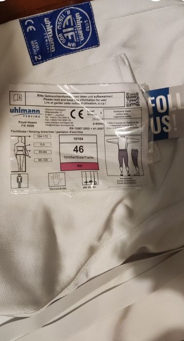 Szermiercze spodnie FIE Uhlmann Royal 800N
