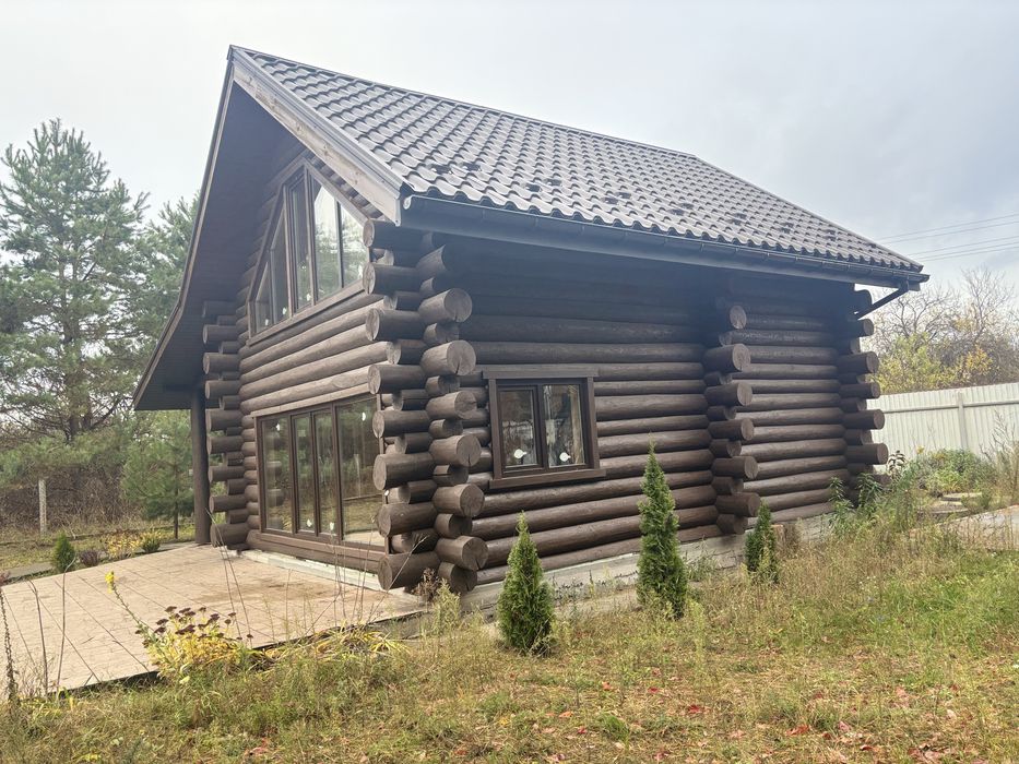 Продам будинок із дикого зрубу з ділянкою біля Києва! село Бзів