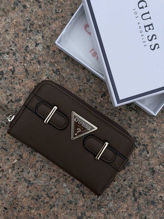 Шоколадний гаманець Guess, жіночий гаманець Guess