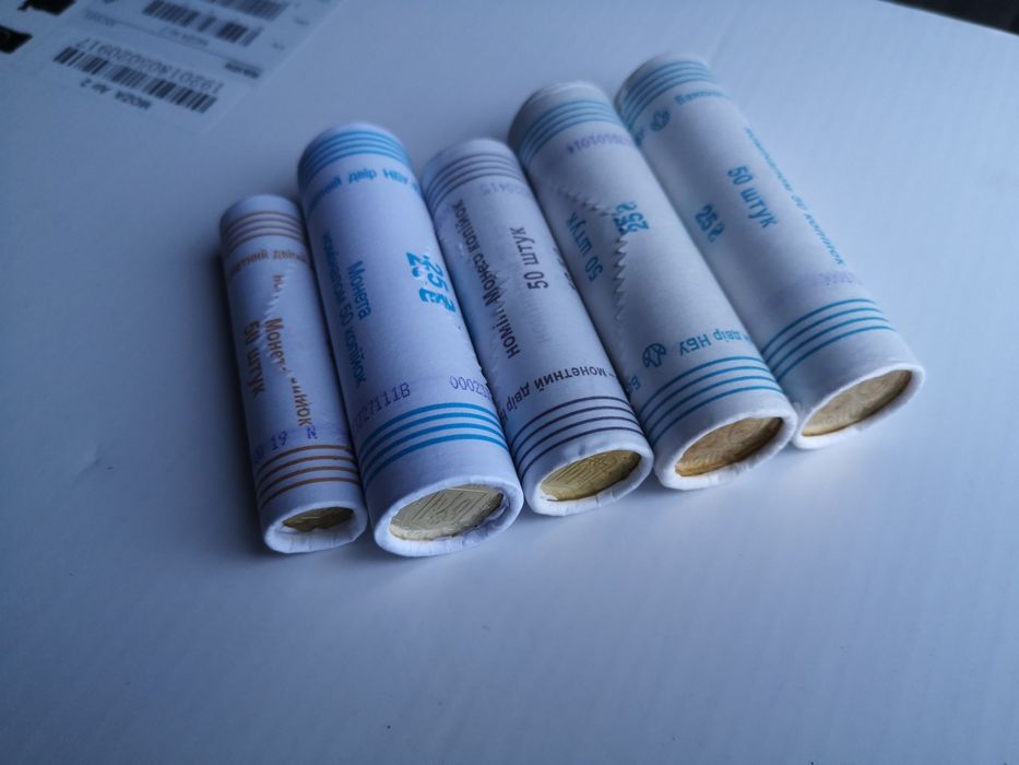Продам ролли монет 50, 25, 10, 5, 1 копійок в Ідеальному Стані.